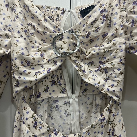 FLAWED MINKPINK Off White Hailey Midi Dress Size Medium $159 - Picture 5 of 11